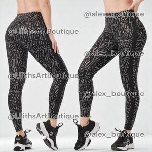 Zumba Dance Floor High Waisted Leggings Bold Black XS (E118)